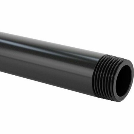 BSC PREFERRED UV-Resistant Polypropylene Pipe for Chemicals Threaded on Both Ends 2 Feet Long 3/4 NPT Male 8798T13